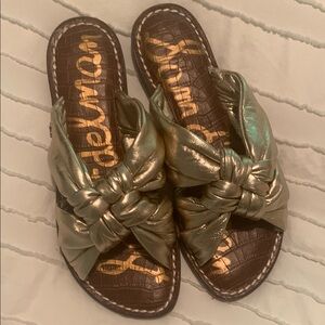 Sam Edelman Gold Criss-Cross Sandals